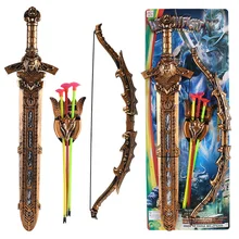 Grande 2 tipo de brinquedo antigo modelo criativo simulação arco e flecha brinquedos para crianças para meninos presente aniversário para crianças um picês