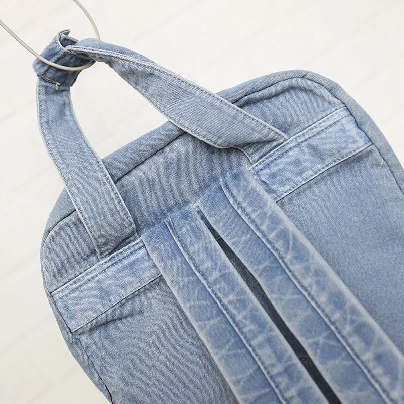 Janespri Women Vintage Washed Denim Jean Backpack Girls Fashion Multifunctional Travel Shoulder Bags Big Campus Mochilas Bolsa  (9)