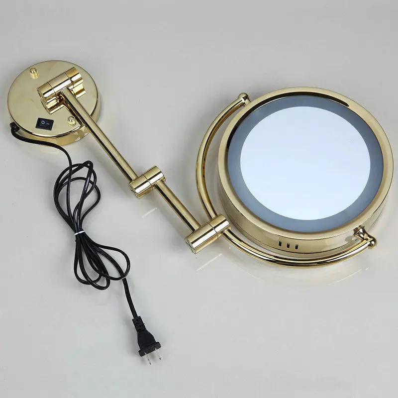 Monite зеркала для ванной комнаты Роскошные Золотые Зеркала для ванной из нержавеющей стали косметические зеркала для макияжа настенные зеркала