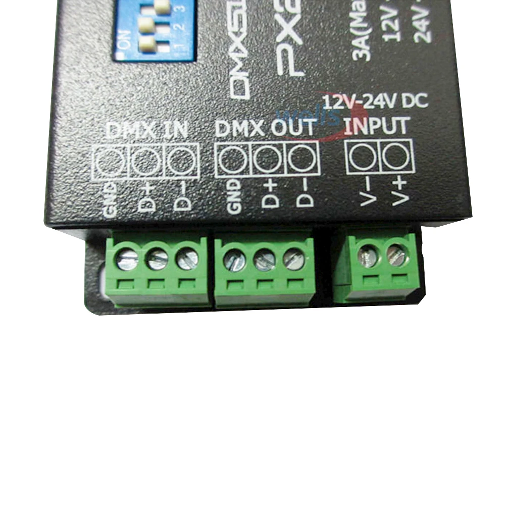 PX24506 DMX 512 декодер драйвер 9A DMX 512 Усилитель 12V 24V светодиодный DMX512 контроллер для RGB светодиодный светодиодные полосы света