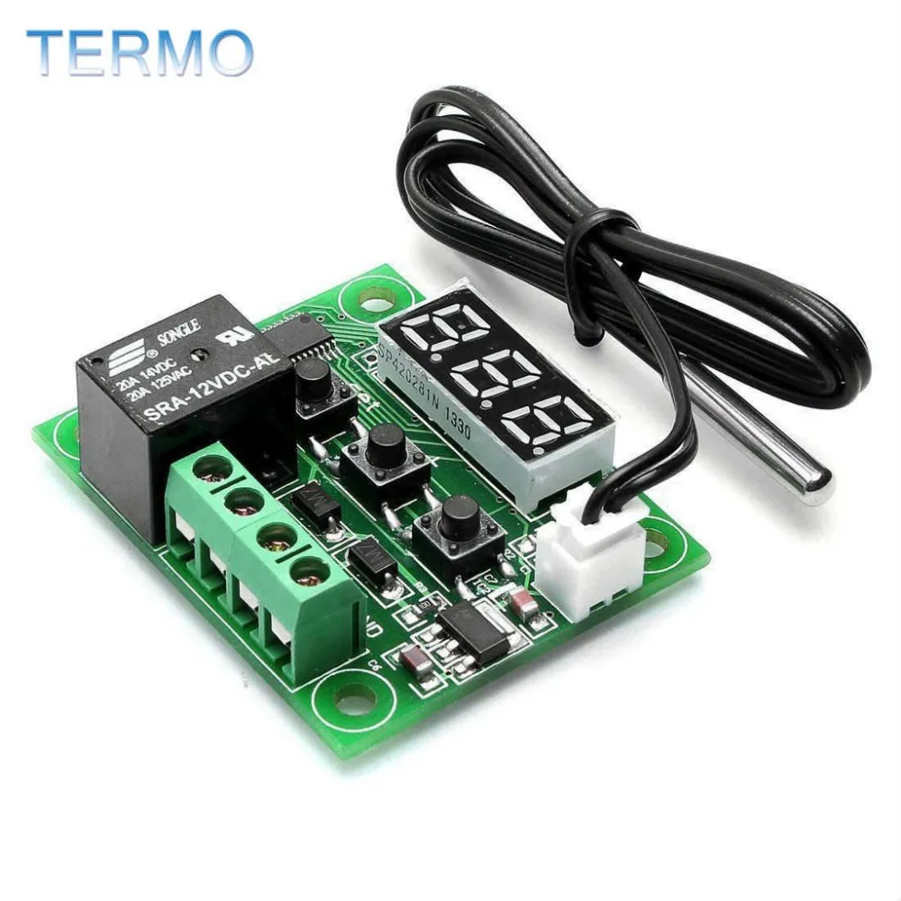 

W1209 DC 12V Digital Thermostat Temperature Control Thermometer Thermo Controller Switch Module -50-110C with W1209 Case