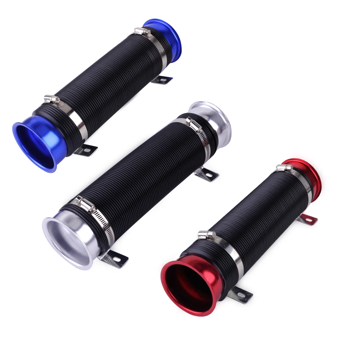 

DWCX Car 76mm Modification Adjustable 3 inch Cylinder Aluminum Flexible 30.5-100cm Cold Air Intake Pipe Inlet Hose Tube Duct