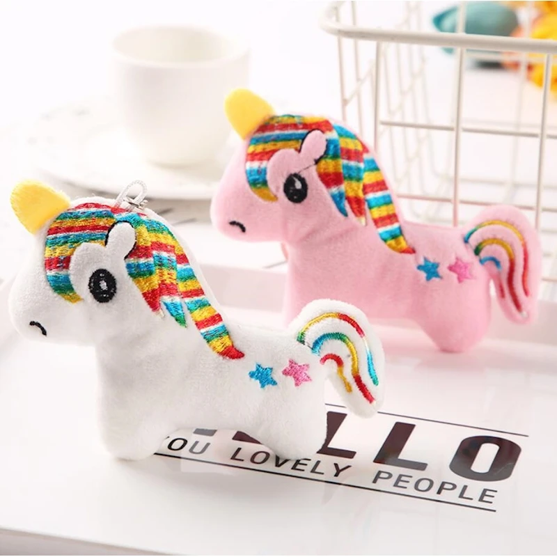 2019 Embroidery unicorn dolls Soft Infant Crib Bed Stroller Toy Newborns Car Seat Hangings Cartoon Animal Toys Kids Party Gift