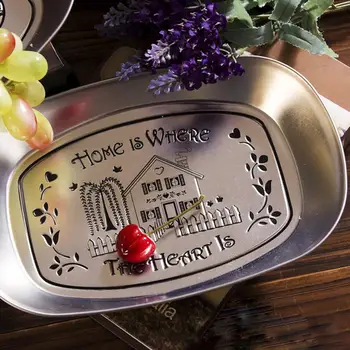 

Europe Style Retro Iron Plate Tableware Fruit Plate Candy Snack Plate Snack Fruit Basin Bone Plate