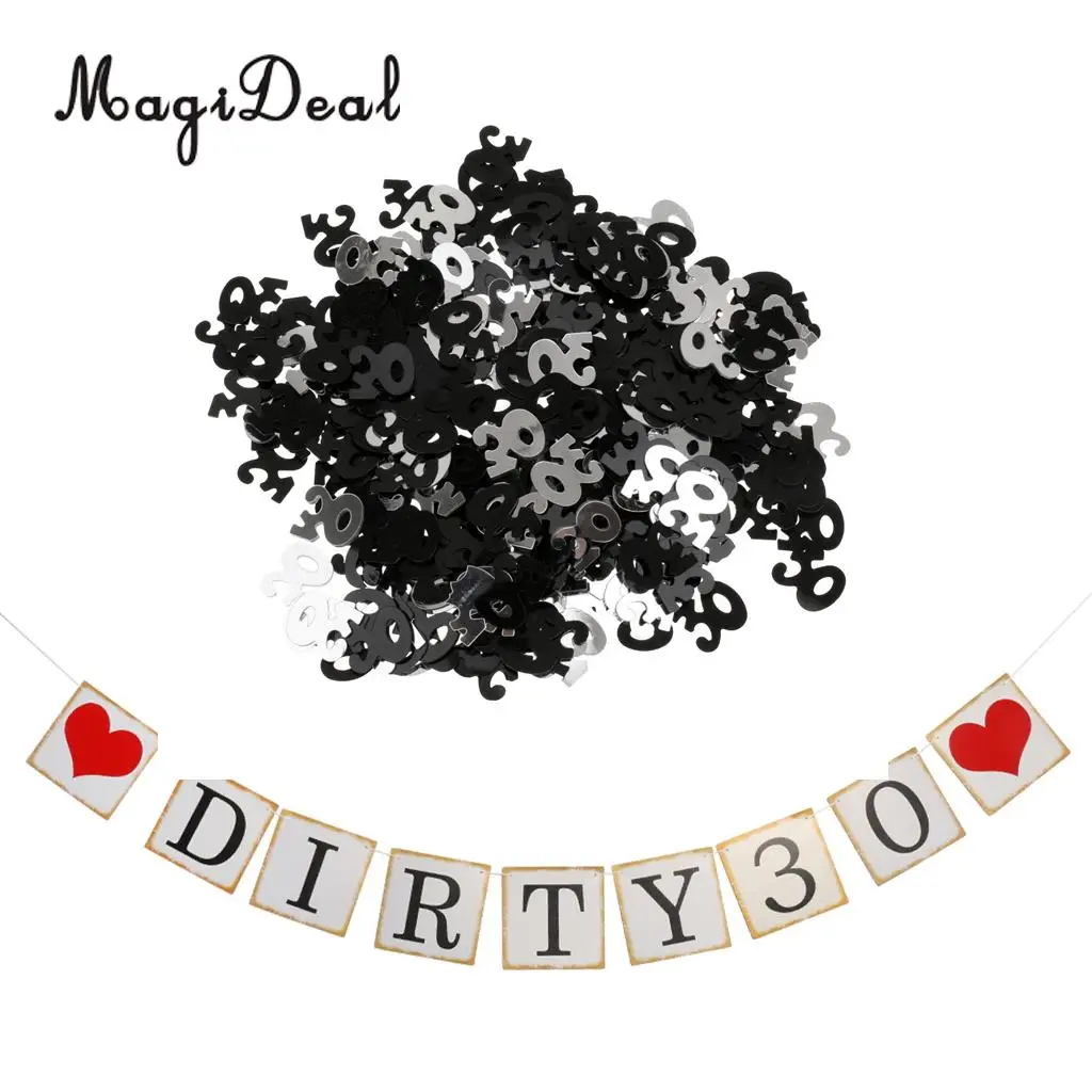 Dirty 30 Hanging Bunting Banner 30th Birthday Party Decorations
