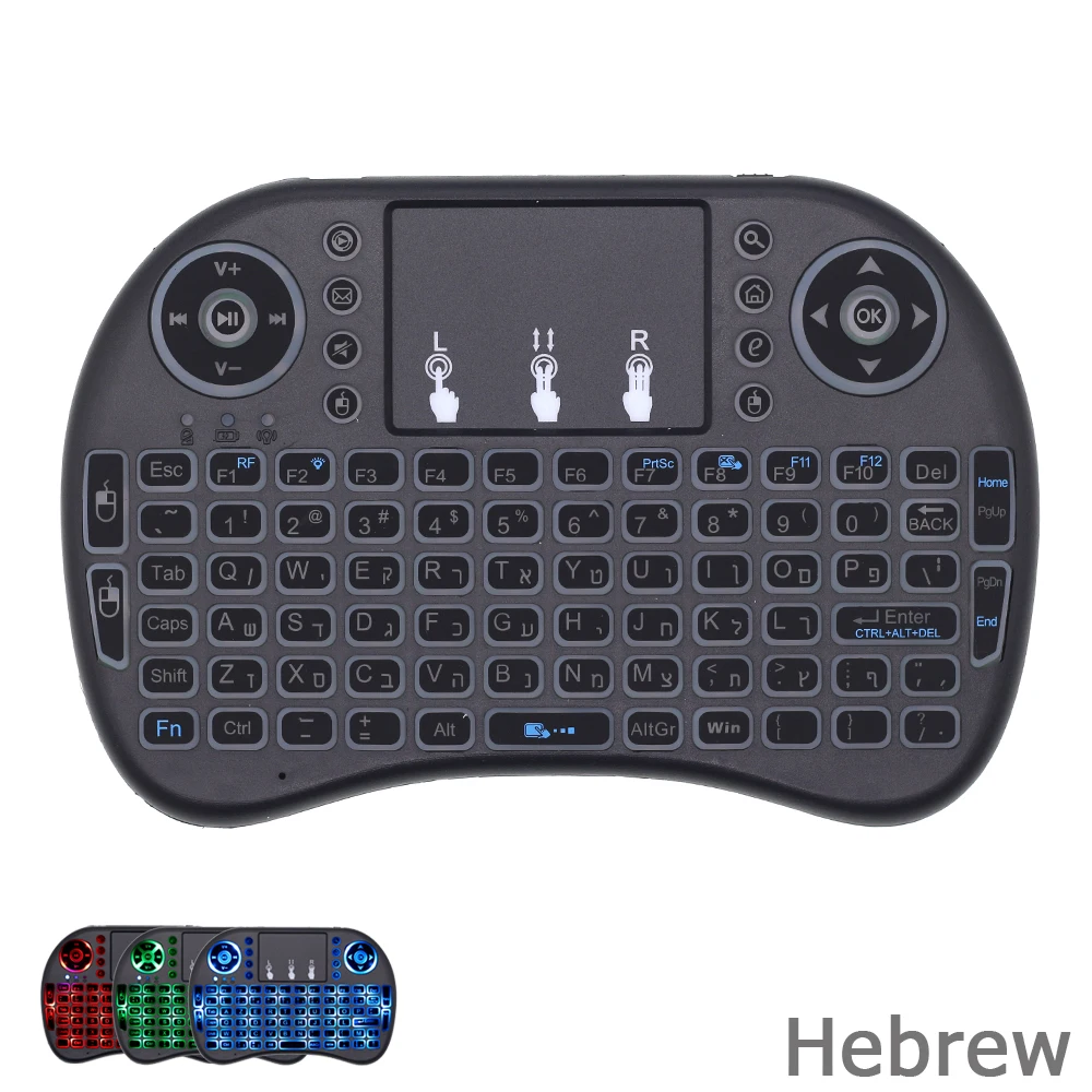 Мини клавиатура i8 Беспроводная с RGB подсветкой 2 4 ГГц|Клавиатуры| |