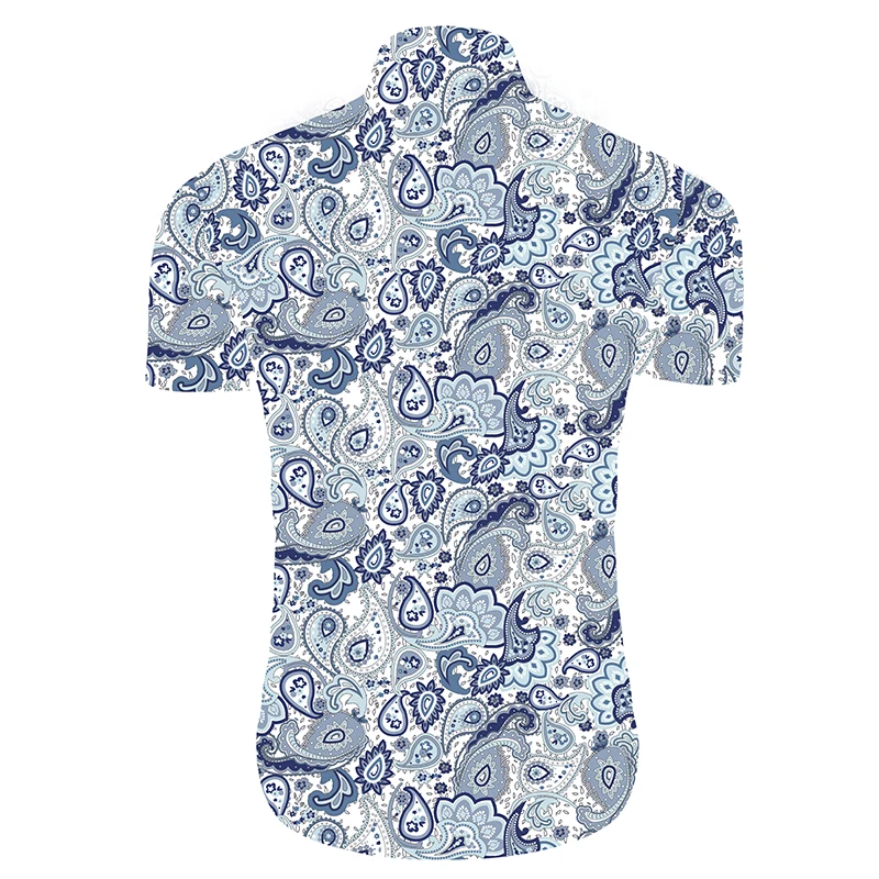 Cloudstyle рубашка с принтом черепа Мужская одежда гавайская рубашка Повседневная приталенная рубашка с цветочным принтом Camisas Hombre рубашка с короткими рукавами 5XL
