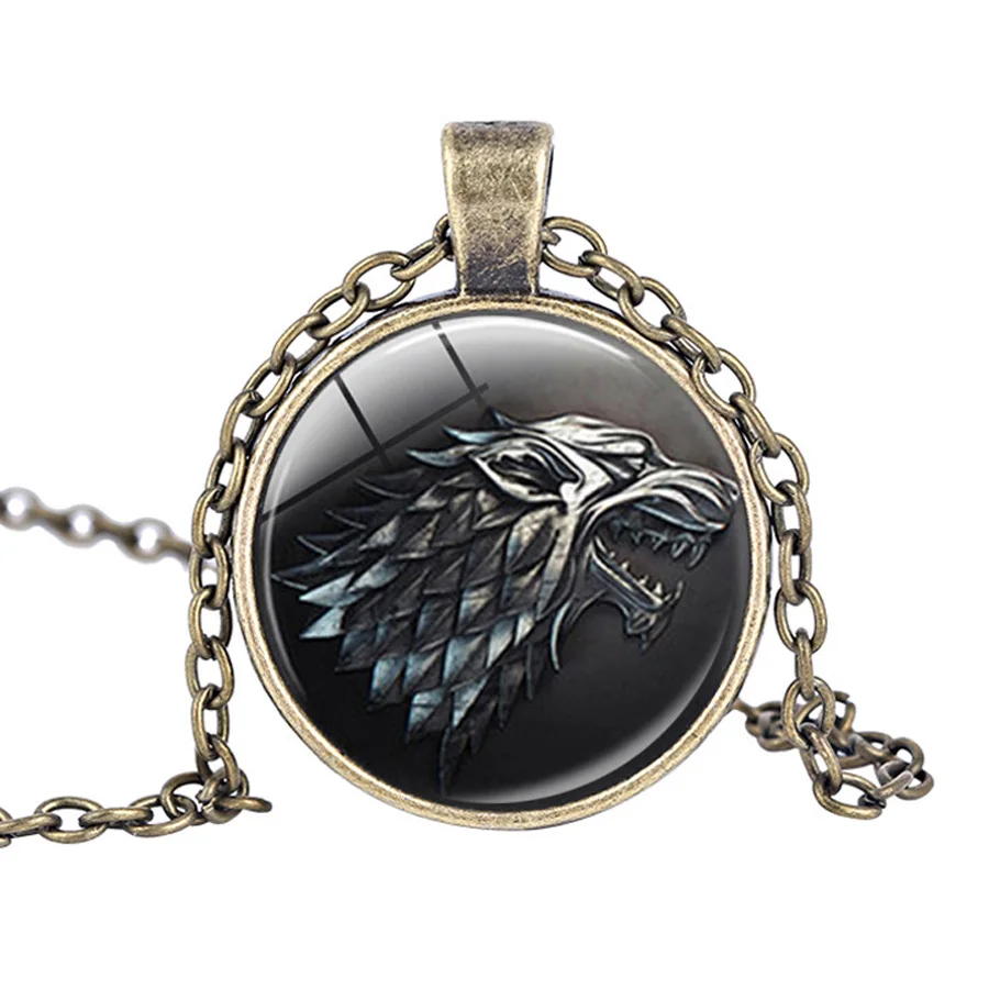 

2017 New Game of Thrones Song of ice and fire House Stark Lannister Tully Baratheon Tyrell Greyjoy Targaryen Badge Necklace Toy