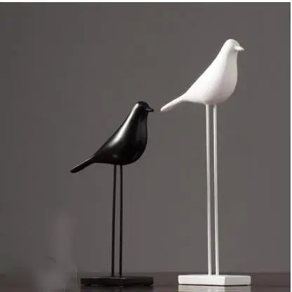 Имитация черно-белой птицы, Креативные украшения для дома, офисная мебель, европейский и американский стиль, beau - Цвет: F