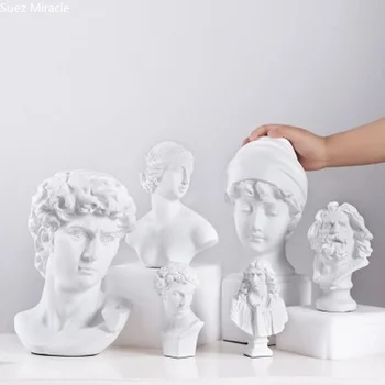 

David Venus Moliere Marseille Classic People Retro Statues Sculptures Ornaments Nordic Style Resin Head cabinet Home Decor Craft