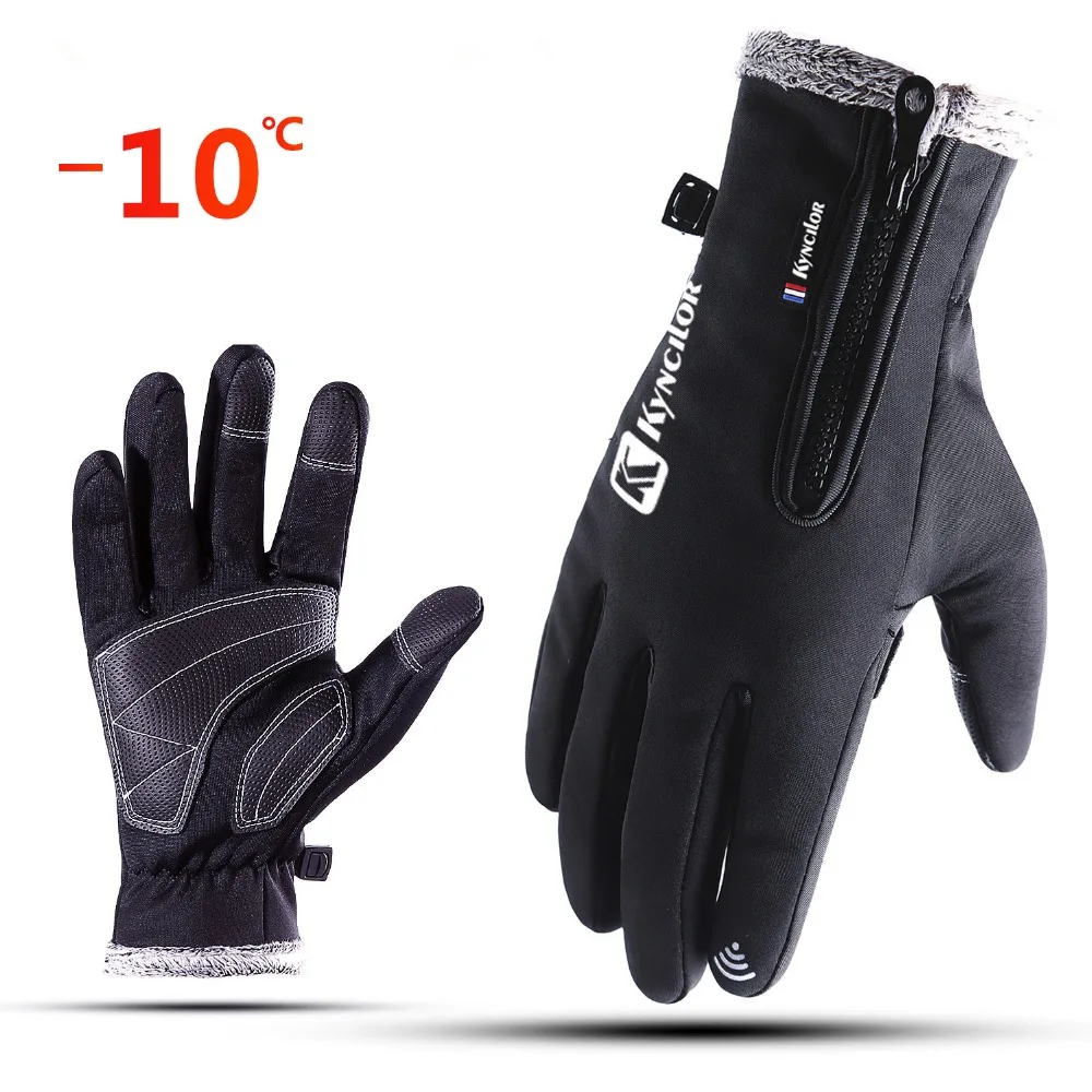 

Autumn Winter -10 Cycling Gloves Mittens Waterproof Wind Proof Touch Screen Polar Fleece Gloves Outdoor Sports Running Gloves