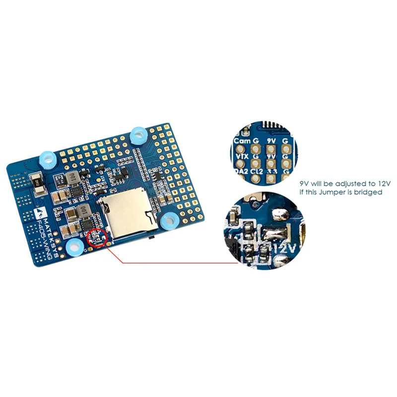 MATEKSYS Flight Controller F405-WING STM32F405RGT6 BMP280 Barometer MicroSD BlackBox Softserial 7 Servos 4 BEC & Current Sensor-1 (9)