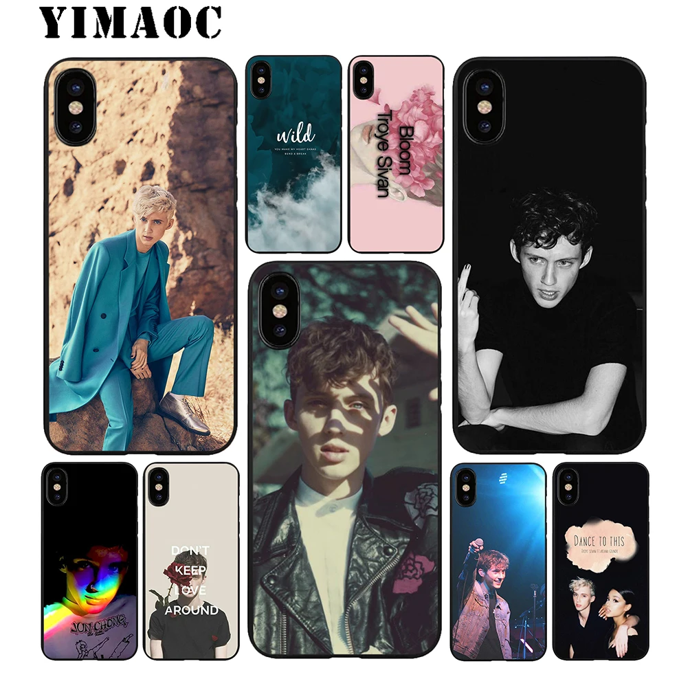 YIMAOC Troye Sivan New Album Soft TPU Black Silicone Case for iPhone X or 10 8 7 6 6S Plus 5 5S SE Xr Xs Max |