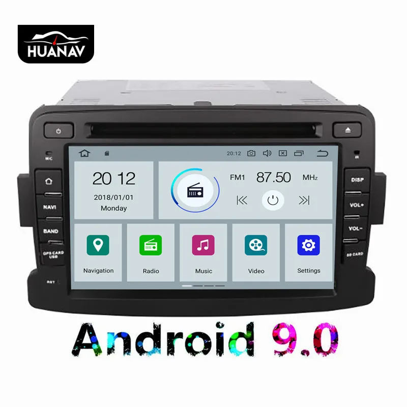 Sale DSP Android 9.0 Car DVD Player GPS Navigation For Renault Duster 2012 2013 Auto Car radio player stereo headunit tape multimedia 1