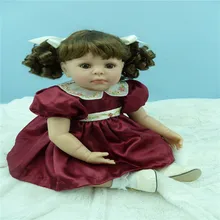 Reborn Silicone dolls 20 inch 50 cm , Princess skirt curling girl holiday gift