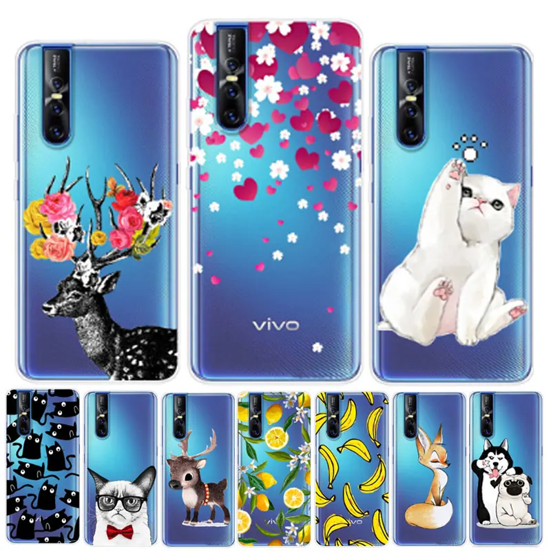 

Silicone Case For Vivo V15 Pro Case Transparent Printing TPU Soft Phone Cases Cover For Vivo V15 Pro V15Pro V 15 Pro Back Cover
