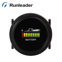 Runleader bi002 12/24/36/48/72 В круглый Батарея индикатор заряда вольтметр Для Гольф тележки морской очистки автомобиля