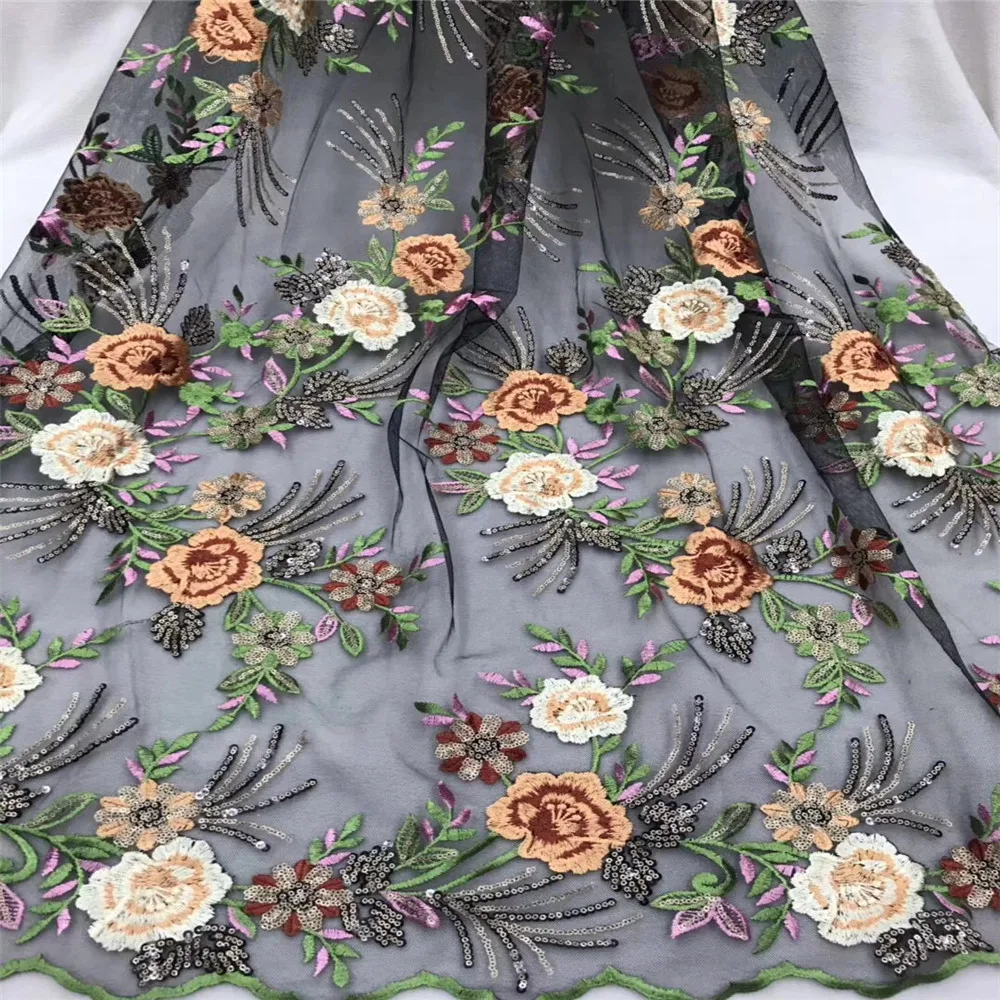 Download 4 color option! Unique paillette fabric/mesh sequins fabrics french net lace fabric for women ...