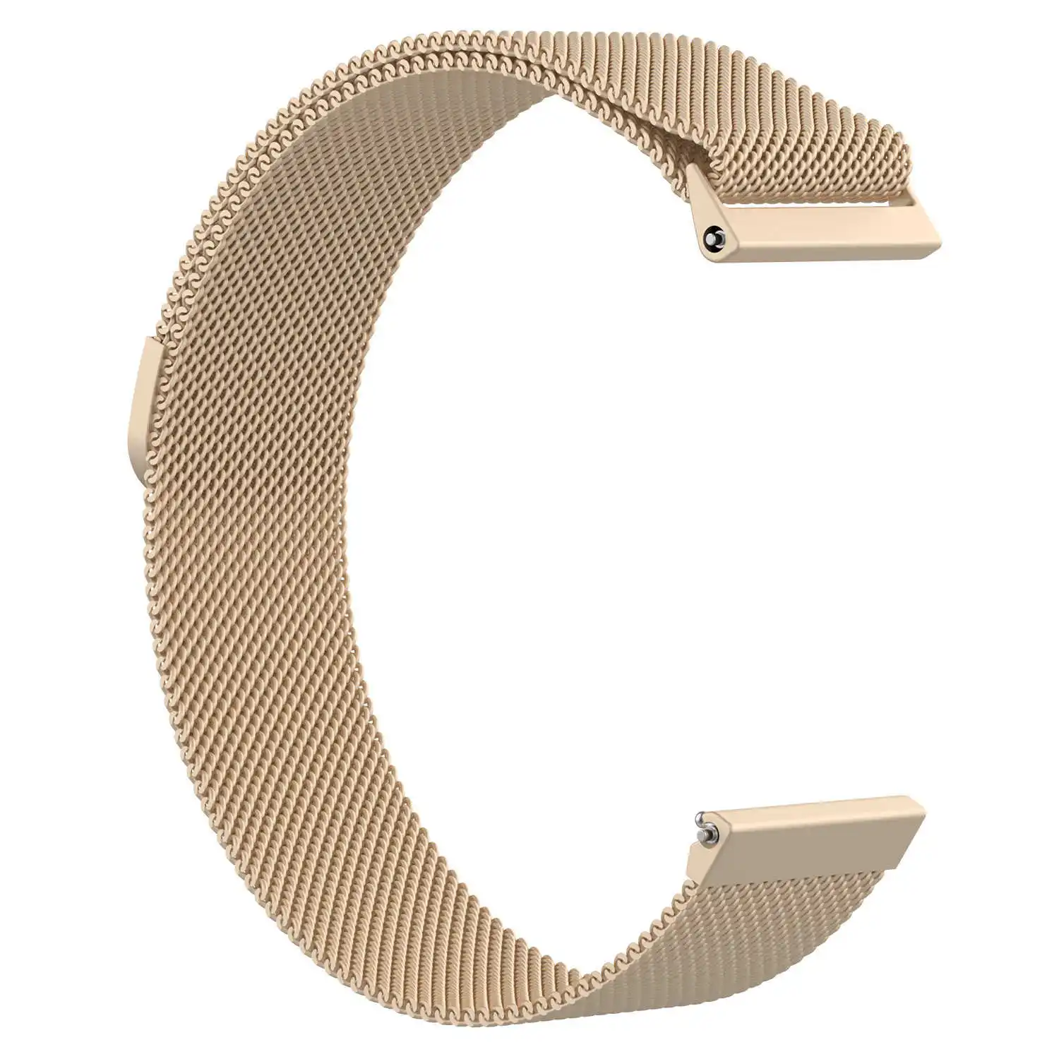 Магнитная застежка Миланская петля ремешок для Fitbit versa, ремешок из нержавеющей стали металлический браслет Сменная сетка браслеты - Цвет: Retro Gold