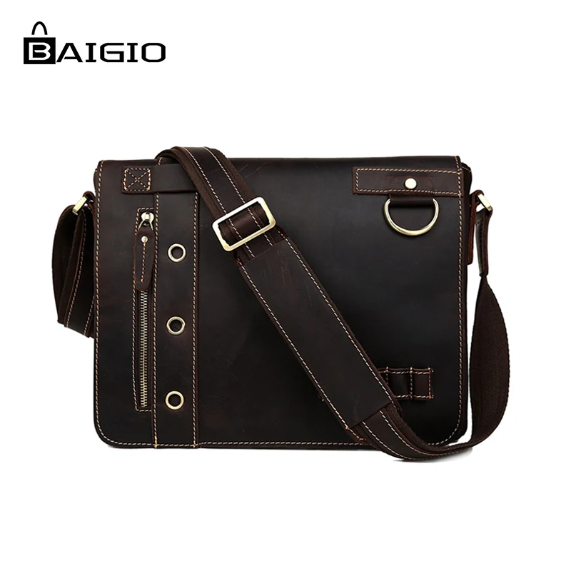 baigio bolsa dos homens melhor Material Principal : Couro Genuíno