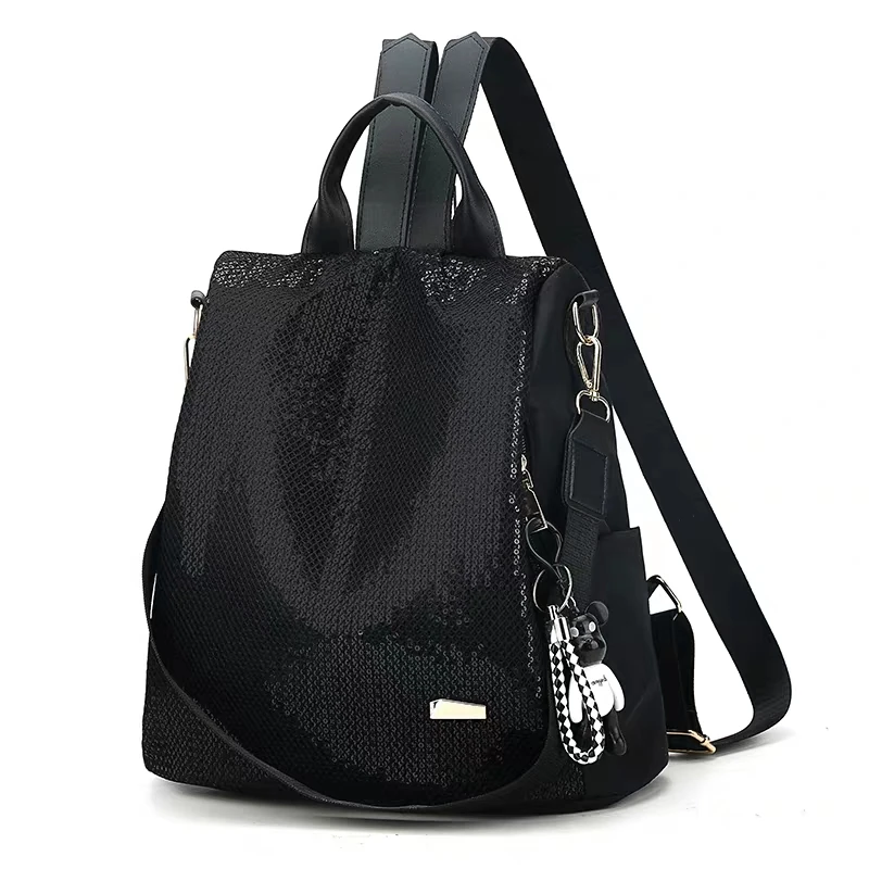 JUILE/женская сумка, Противоугонный женский рюкзак, сетчатый рюкзак с блестками, Женская Большая вместительная сумка на плечо, сумка для кампуса для девочек