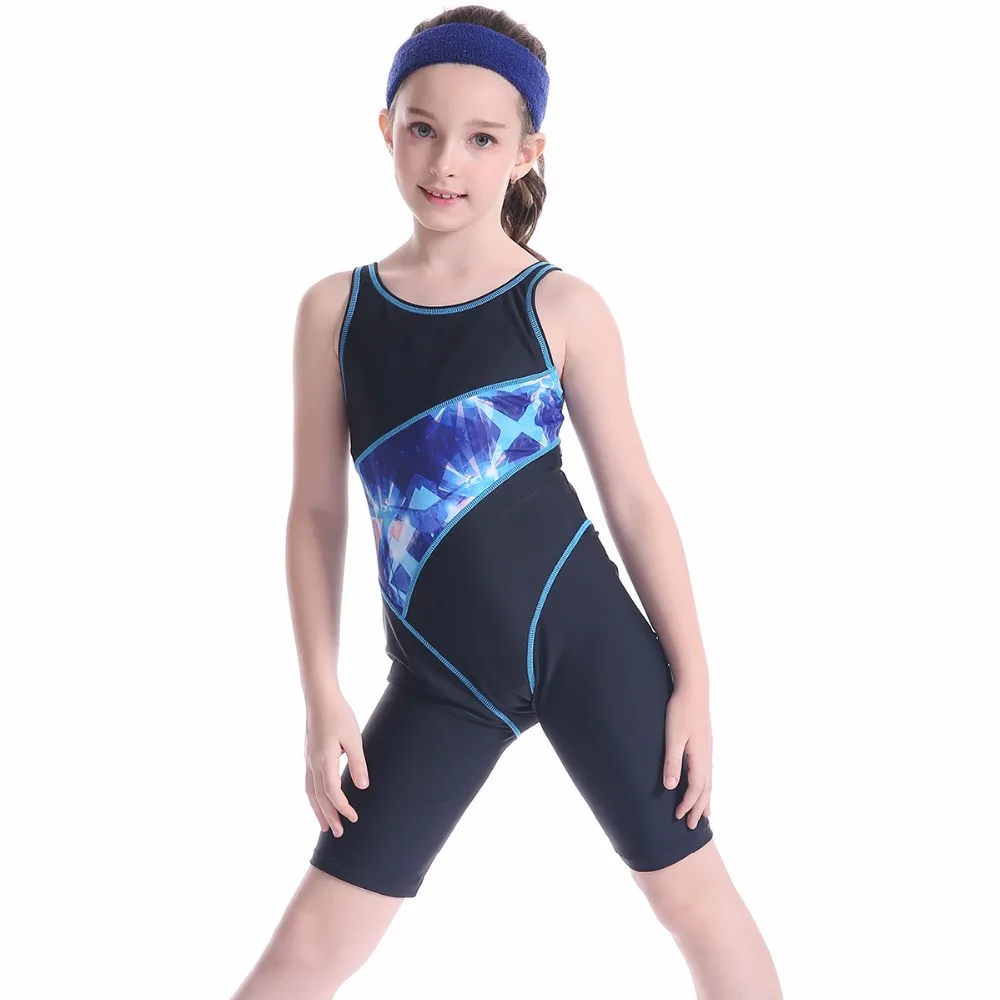 Hot Sale Children Swimwear 2019 New Style Girls Print Patchwork Halter