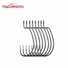 TSURINOYA 8 шт./упак. 1#1/0#2# колючий крючок из углеродистой стали рыболовные Крючки бас карп рукоятка джига джиг большой Рыболовный крючок рыболовные крючки Снасть