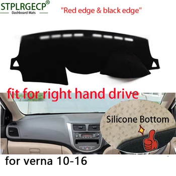 

Right hand drive Double layer Dash Mat Dashmat Dashboard Cover Sun Shade Dash Board Cover Carpet for Hyundai verna 2010-2016