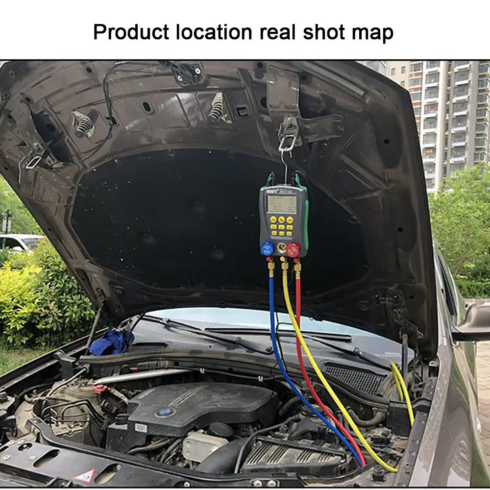 DY517 Digital Manifold Pressure Gauge Refrigeration Digital Vacuum Pressure Manifold Temperature Tester Digital Manifold Gauge