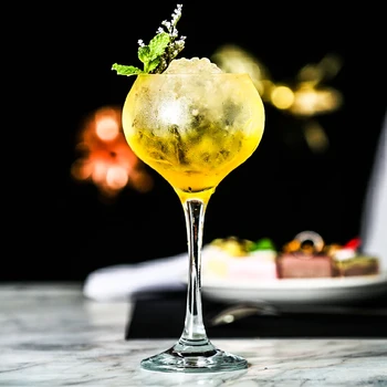 

Spherical shape Red Wine Goblet Cocktail Glass Special champagne cup 370ml Closed Goblet Wine Glass Personality bar drinkware