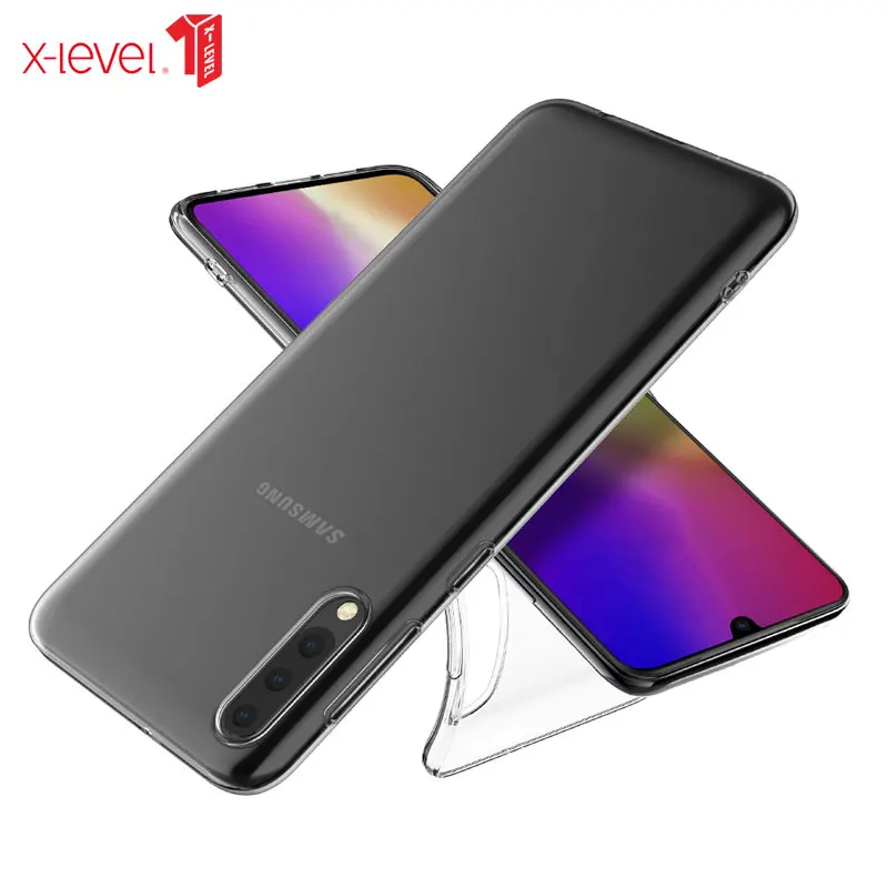 

X-Level Ultra Thin Transparent Soft case For Samsung Galaxy A50 A70 Case Natural TPU Back Cover Anti-skidding phone case
