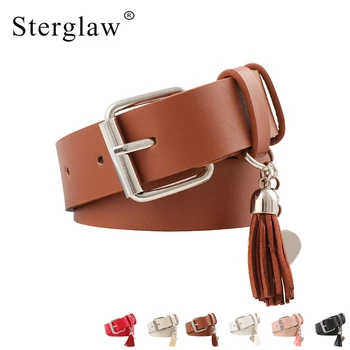 

NEW ! designer belts women high quality Heart Pendant wide belt for woman Jeans strap female waist belt Leather girdle N023