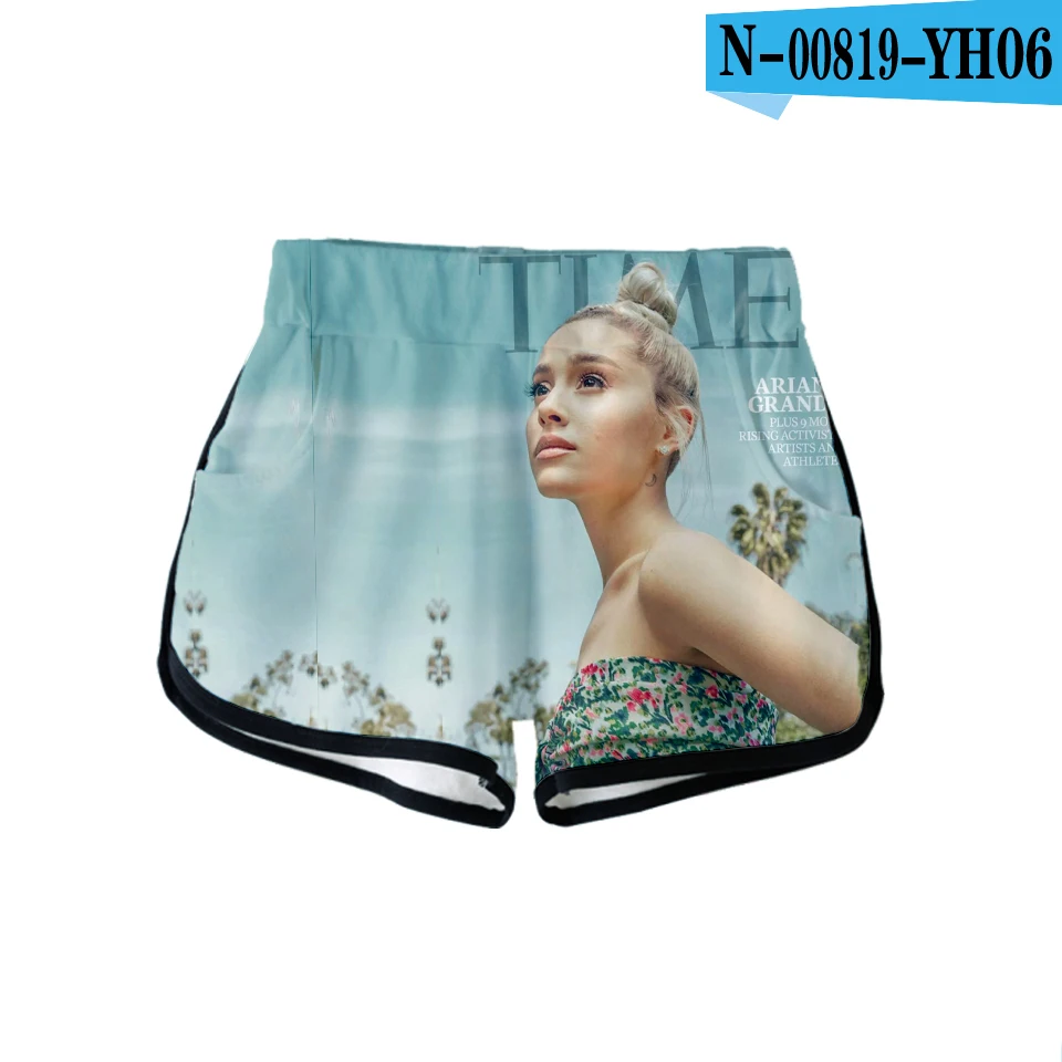 VAGROVSY Лето 3D Ariana Grande шорты спасибо следующий Симпатичные Шорты Мода Ariana Grande альбом сексуальные Harajuku шорты XS-2XL - Цвет: N00819
