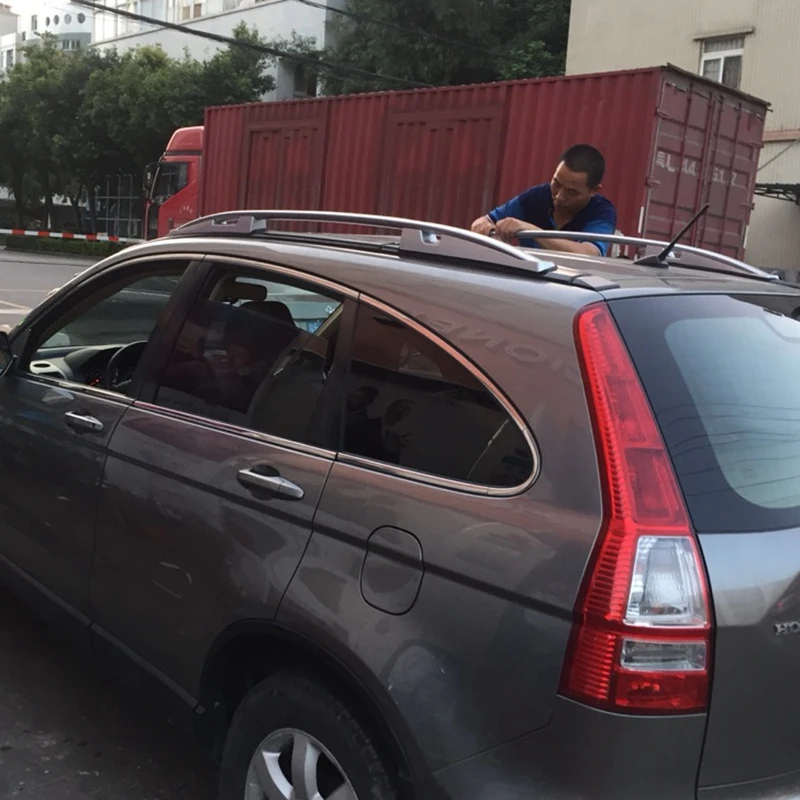 لهوندا CR-V CRV 2007 2008 2009 2010 2011 الألومنيوم سبيكة حامل سقفي سياج جانبي القضبان في الهواء الطلق السفر الأمتعة 2 قطعة سيارة التصميم لهوندا CR-V CRV 2007 2008 2009 2010 2011 الألومنيوم سبيكة حامل سقفي سياج جانبي القضبان في الهواء الطلق السفر الأمتعة 2 قطعة سيارة التصميم