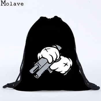 

Unisex Drawstring Backpack New Fashion Design Women 3D Print Beam Port Female Shopping Casual Travel Beach Bag La Mochila Apr26