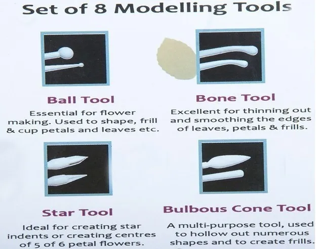 8 шт. инструменты для украшения торта помадка нож Ручка для формовки выпечки костного листа зубчатые цветы резьба ручка кухонная утварь