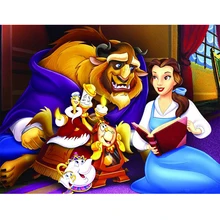 Hot Sale!! Beauty and beast Needlework Diy Diamond picture embroidery diy resinstone square diamond painting handcraft BK-3315 Hot Sale!! Beauty and beast Needlework Diy Diamond picture embroidery diy resinstone square diamond painting handcraft BK-3315