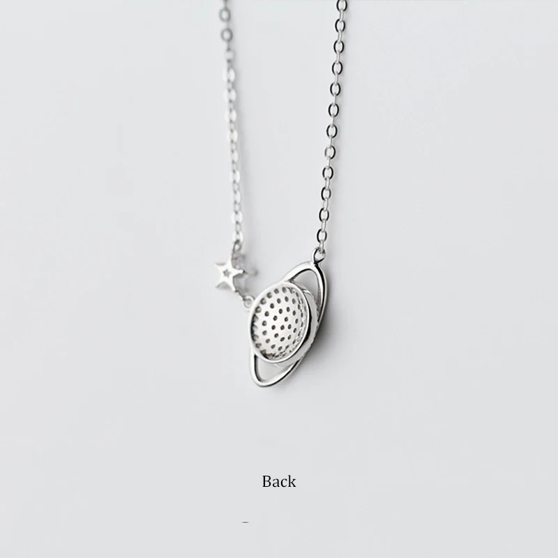 Herwish Дизайн Блестящая планета Подвеска Ожерелье s Bling серебро 925 ювелирные изделия