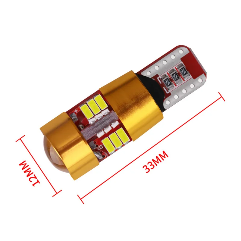 Автомобильный лампада светодиодный T10 Canbus W5w Авто лампочка габаритные огни Светодиодный светильник 12 В 27SMD светильник-светодиод 3014 задний светильник