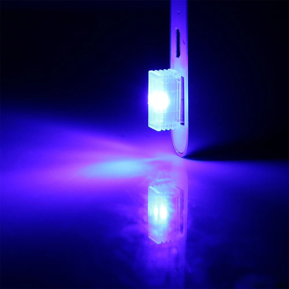 Автомобильный светодиодный атмосферный светильник для стайлинга автомобиля мини USB декоративная лампа Аварийное неоновое освещение лампа с рассеянным светом автомобильные лампочки - Испускаемый цвет: Синий