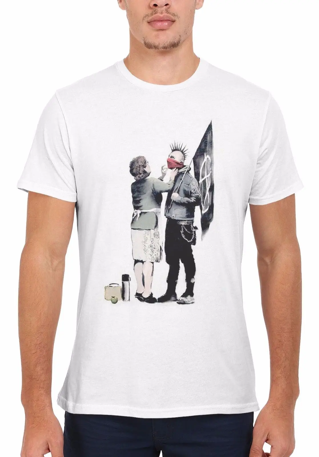 Banksy панк мама анархия уличное искусство Мужчины Женщины жилет Топ унисекс