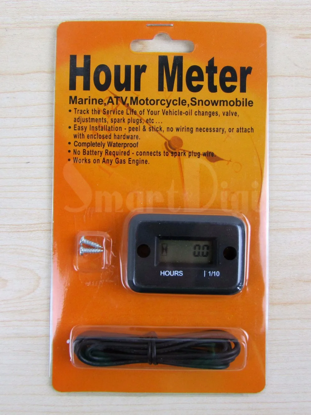 Black 2 Stroke Engine Hour Meter Kit Motorcycle Dirt Motorised Bicycle