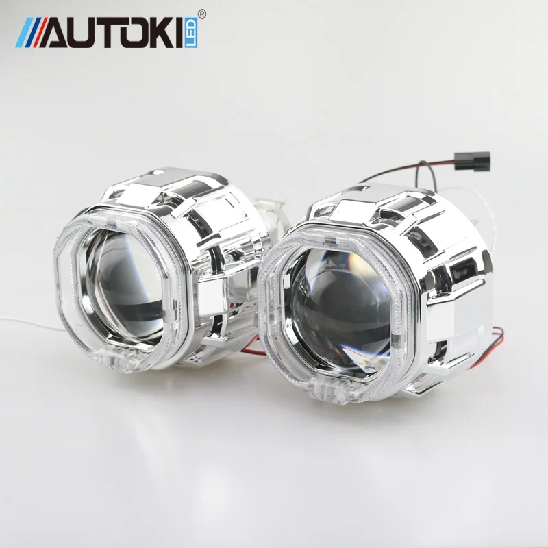 Free-Shipping-2017-AUTOKI-New-Gatling-Gun-2-5inch-bi-xenon-hid-projector-len-Square-LED (1)