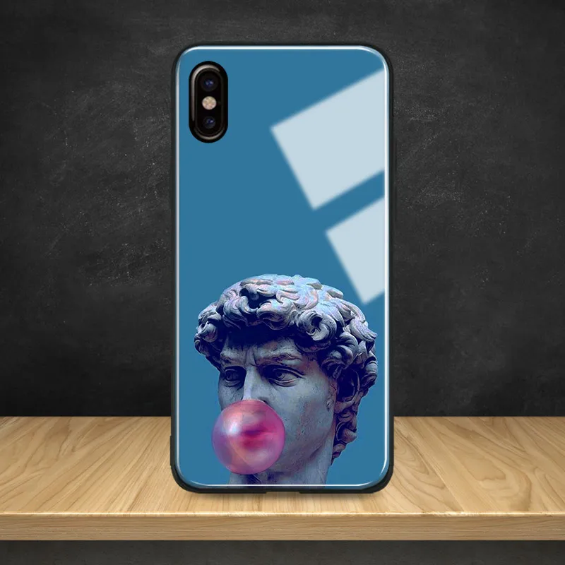 David statue Aesthetic Funny Art Tempered Glass Soft