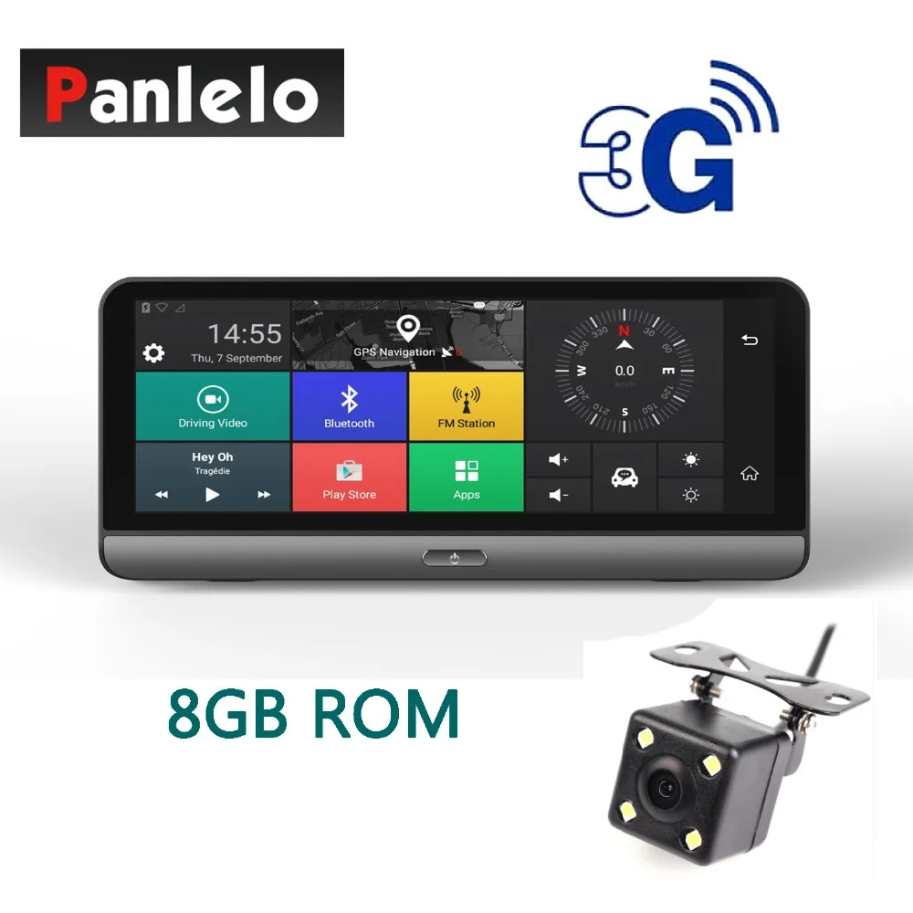 

Panlelo 781 Car GPS On Dash Camera DVR 7.84" Android System 3G Network Vehicle Navigation Quad Core 1GB RAM 16GB ROM Reverse Cam