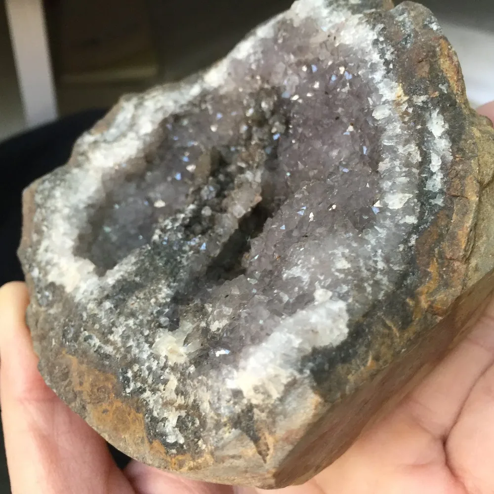 591 г натуральные целебные минералы рейки агат, аметист Geode образцы камней натуральные мануалидады украшения для украшения дома