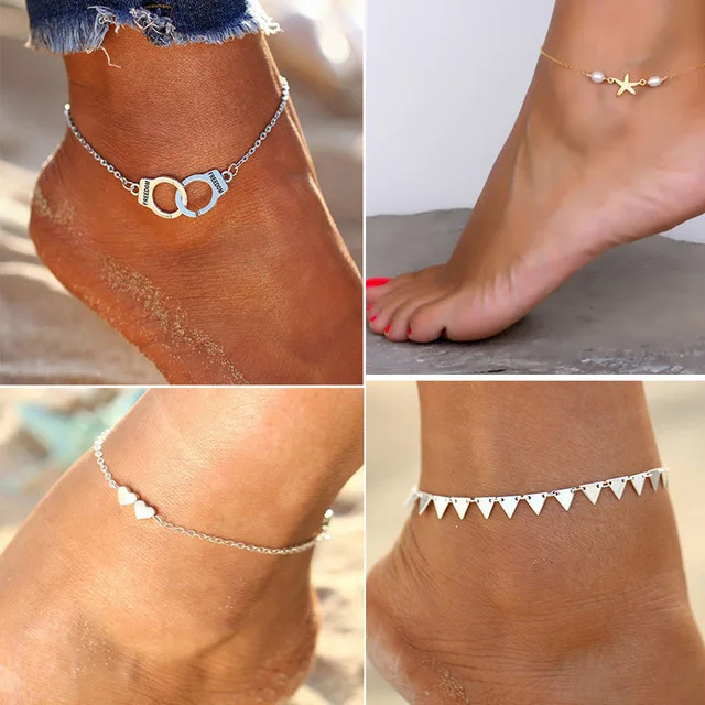 

Fashion Summer Leg Jewelry Anklet Bracelet Pearl Starfish Evil Eye Anklet Foot Bracelet On Leg Turtle Bracelet