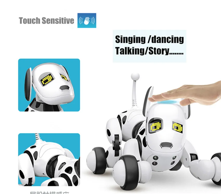 Программируемый 2,4G беспроводной пульт дистанционного управления умный робот собака Детская игрушка Интеллектуальный говорящий робот собака игрушка электронный питомец подарок для детей