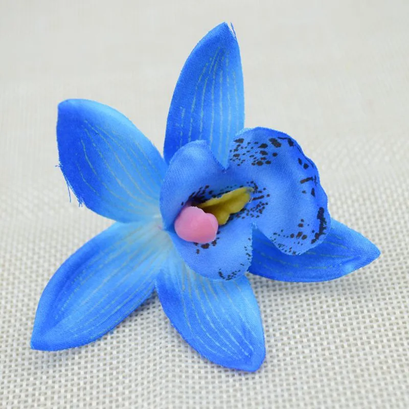 5 шт. искусственный цветок для дома Cymbidium имитация шелка бабочка Орхидея