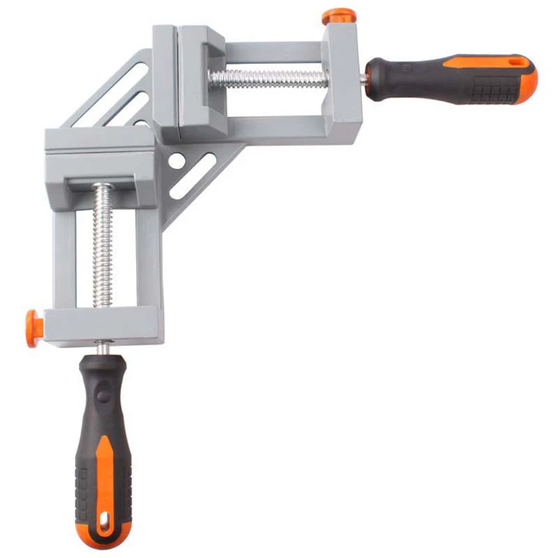 

Useful 2-Axis Welding Woodworking Clamp Clip Pliers Double Handle 90 Degree Right Angle
